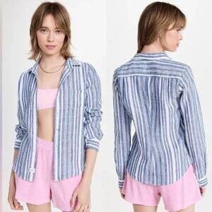 Frank & Eileen Italian Classic Linen Eileen Relaxed Button-Up Shirt XL